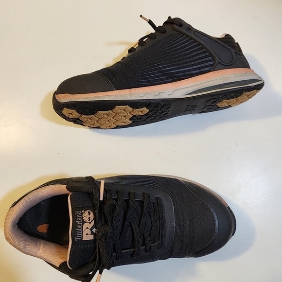 TIMBERLAND PRO women's black and pink drive train work sneakers size 7.5 - Picture 9 of 9
